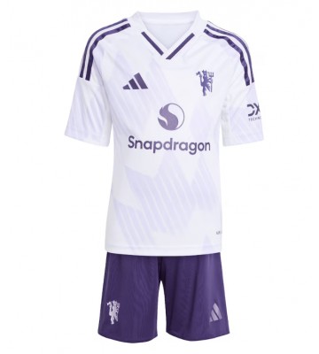 Manchester United Udebanetrøje Børn 2025-26 Kortærmet (+ Korte bukser)